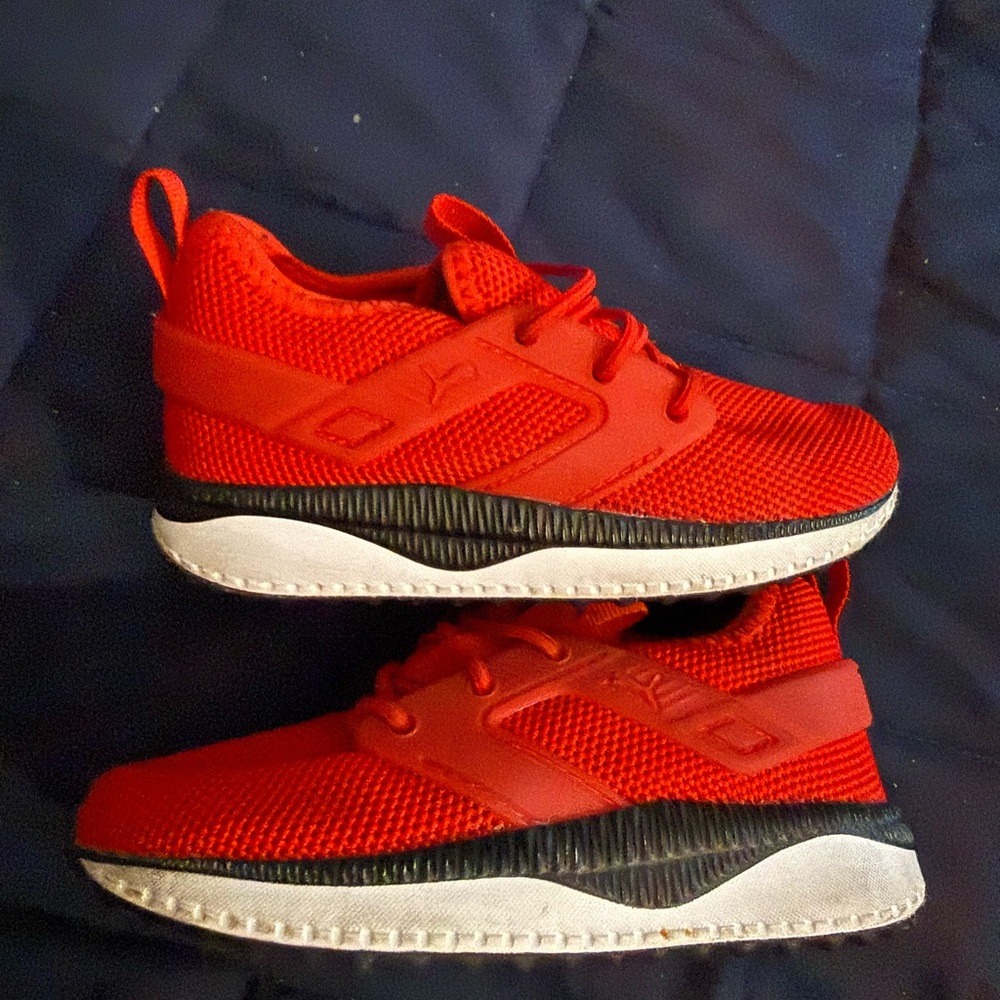 PUMA Kids Red Athletic Sneakers - Lightweight Comfort